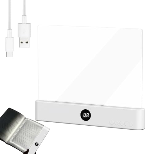 Lámpara de lectura LED recargable de panel plano y 3 modos de luz para lectura nocturna