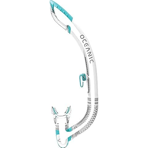 Oceanic Ultra Dry 2 Snorkel - White/Sea Blue Cover