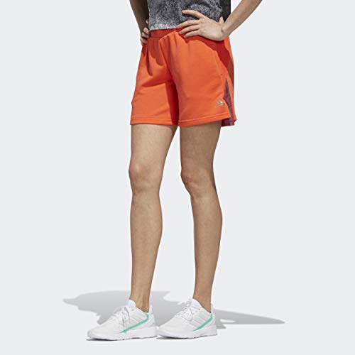 Shorts Adidas x Zoe Saldana rouge en taille L conçu pour l'entraînement intense