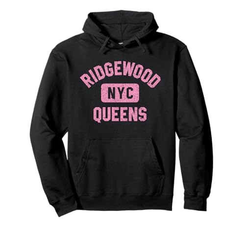 Ridgewood Queens NYC Pink Print Pullover Hoodie