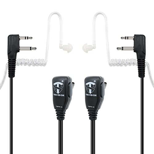 ☑️ Fornisce audio di alta qualità con auricolare pneumatico trasparente poco visibile, ideali per la sicurezza. 