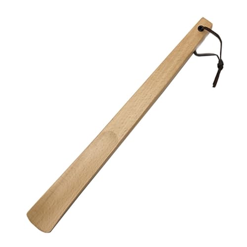 Calzador largo de madera con mango ergonómico y lazo para colgar de hombres y mujeres