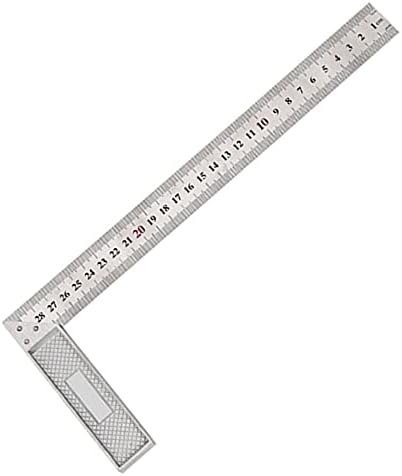 1 Piece L Shape Square Metal Ruler 90 Degree Metal Right Angle Ruler Square for Engineers Wood Measuring Tool (30cm/1mm)