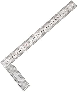 1 Piece L Shape Square Metal Ruler 90 Degree Metal Right Angle Ruler Square for Engineers Wood Measuring Tool (30cm/1mm)