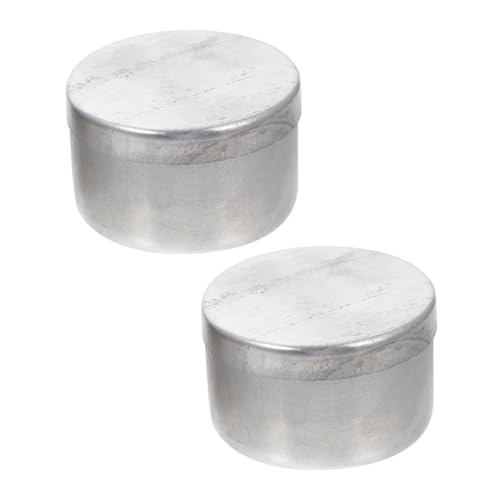 COSMEVIVI 2 Pack Aluminum Soil Collection Jars Round Weighing Holders for Lab Soil Storage
