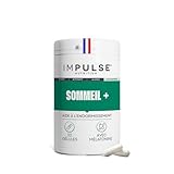 Impulse Nutrition - Complément Alimentaire Sommeil - Mélatonine 1,9 mg, Vitamine B6, Tryptophane - Endormissement rapide, sommeil réparateur, réduction fatigue - 30 gélules - Fabriqué en France