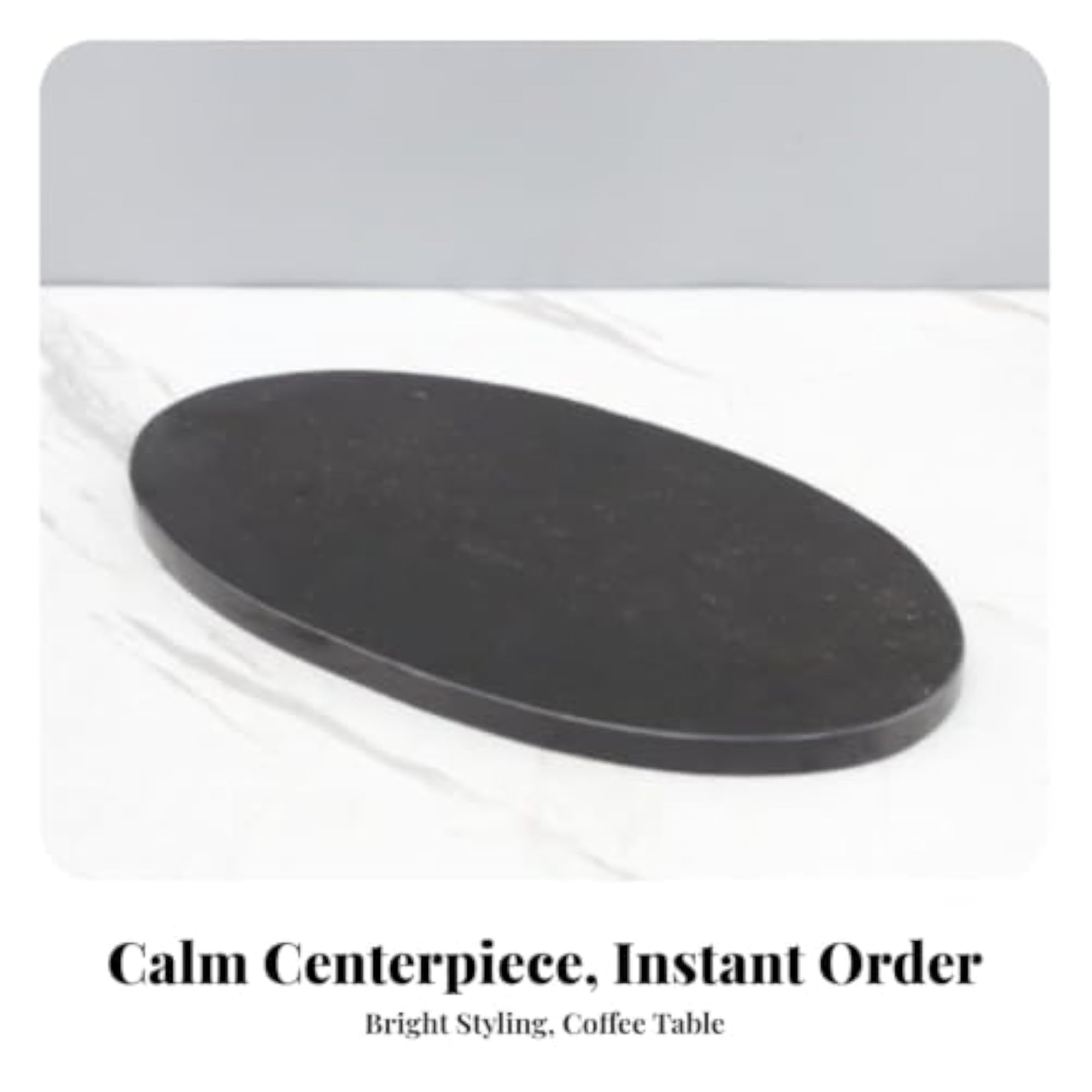 Decorative Oval Marble Tray, Compact Elegant Design
