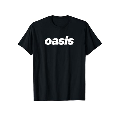 Oasis – White Logo On Black T-Shirt