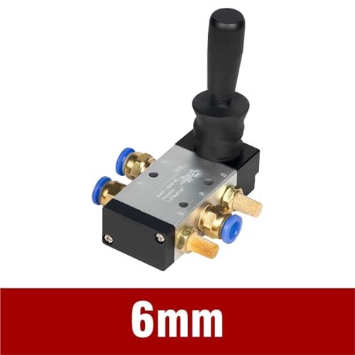 Vanne pneumatique 5 ports commande manuelle par levier et raccords rapides PC6-02 - 3