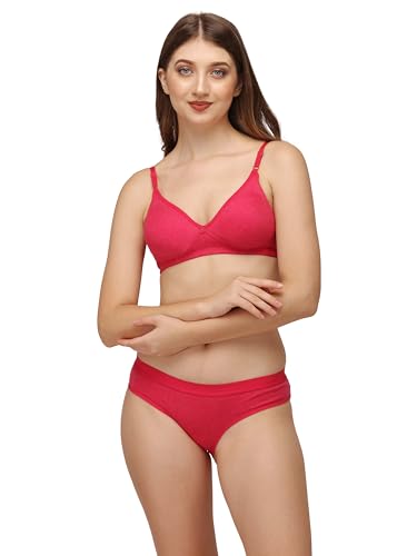 Image of Women's Pack of 1 Full Comfortable Cotton Blend Chami Bra Panty Set - GPZ MAHIRA Set
