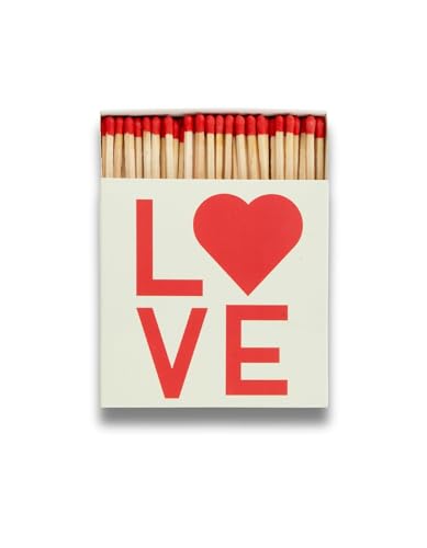 Curator Home Luxury Gift Long Safety Matches I Stylish Love Design Square Match Box