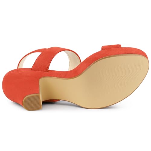 Image of Allegra K Women's Slingback Platform Heels Chunky High Heel Sandals