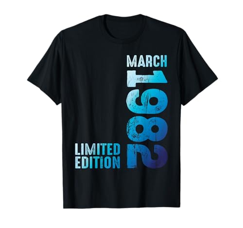 Since March 1982 Year 1982 Retro 1982 Vintage 1982 Edition T-Shirt