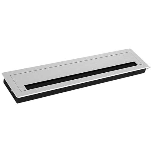 Brush Lined Aluminum Cable Hole Covers Simple Installation Cable Tidies Desk Grommets Simple Installs for Office Desks