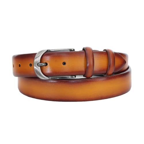 Ceinture en cuir marron cognac Robert Charles classique fabriquée en Italie