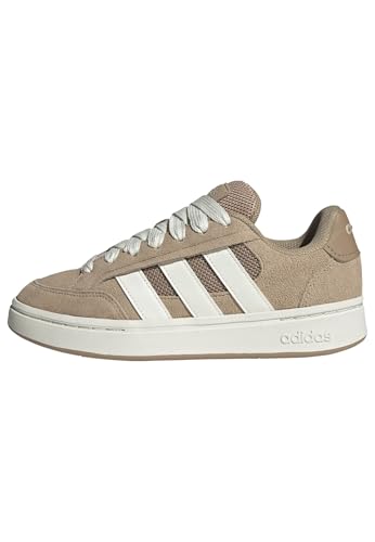 adidas Femme Grand Court Alpha Shoes, Warm Sandstone/Off White/Cardboard, 39 1/3 EU