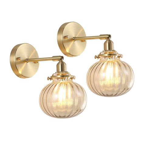 Yvamnad Y-6288 Glaskugel-Wandleuchten-Set Badezimmer