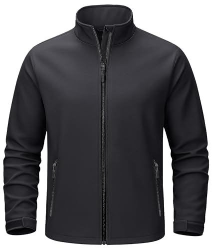 TACVASEN Men's Lightweight Softshell Waterproof Jacket