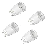 Shelly Plug S Gen3 Weiß - WLAN Smarte Steckdose, Leistungsmessung, 12A, 2500W, Zeitschaltuhr, Matter-Zertifiziert Stecker, Heizung & Kühlung, Alexa & Google, Kein Hub Erforderlich (4 Stück)