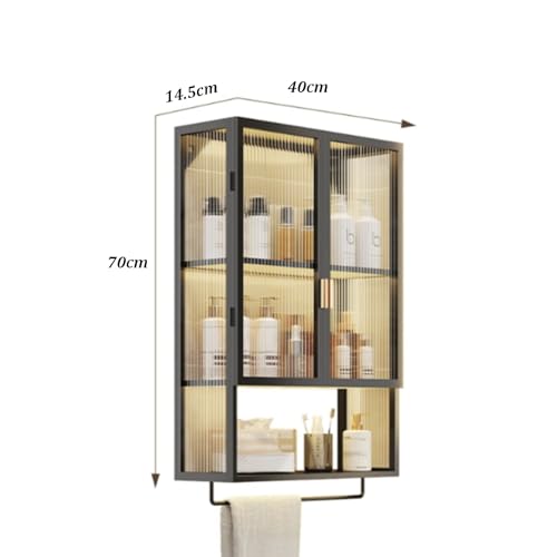 Armario de pared de metal para baño y cocina con estantes organizadores 3
