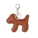 Atiyaer Leather Dog Bag Charm Dog Lover Charm Keychain for Purse Handbags Bag Accessories