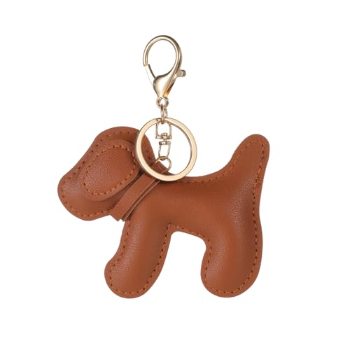 Atiyaer Leather Dog Bag Charm Dog Lover Charm Keychain for Purse Handbags Bag Accessories