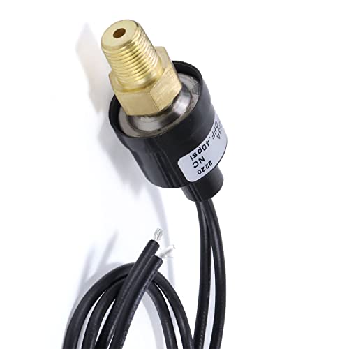Lefoo Lf08Ps Air Pressure Switch Oil Pressure Switch Air Compressor Pressure Switch Low/High Pressure Switch 10-40Psi / Wire Terminal/Normal Close #TOP2