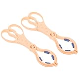 SUPVOX 2pcs Detachable Bottle Clamp and Pacifier Tong for Feeding, High-temperature Resistant Anti-skid Milk Bottle Sterilized Forceps, Multi-function Feeding Tool, Pink