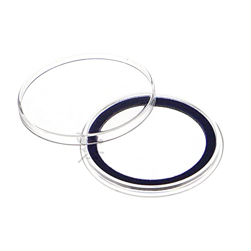 (5) Cápsulas para monedas con anillo azul de 40.6 mm miniatura 1