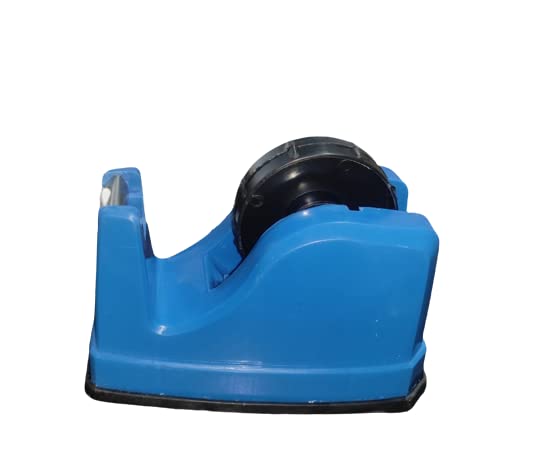 Dinojames Heavy Weight and Anti-Skid 1 inch Cello Tape Dispenser for Home, Office, School Use (Random Color) Pack of 1 3
