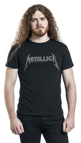 Metallica 40th Anniversary Songs Logo Hombre Camiseta Negro L