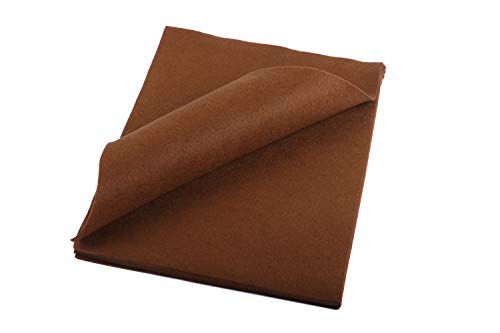 YYCRAFT Craft Soft Felt Sheets 9 Inch X 12 Inch - 24 Pcs Pack, Brown