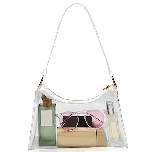Clear Bag Transparent Bag See Through Bag Clear Purse Bag for Women PVC Crossbody Bag Shoulder Handbag for Small Things Underarm Bags for Women to Concerts Travel 24 * 16 * 7cm
