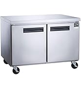 Elite Kitchen Supply 48.125 in. W 12.2 cu. ft. 2-Door Commercial Upright Undercounter Freezer