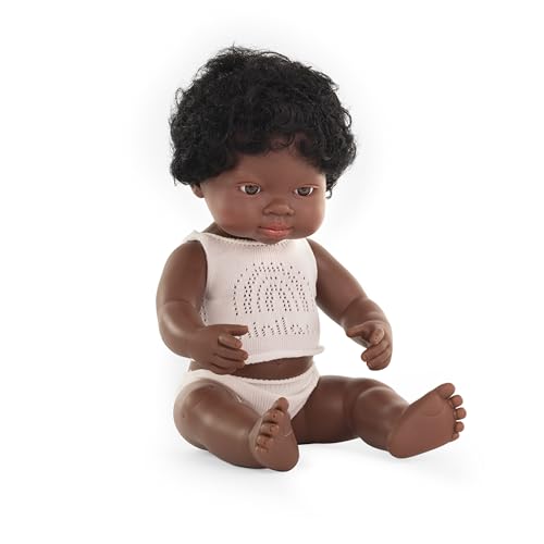 Image of Miniland Doll 15'' African Boy (Box) - Made in Spain, Anatomically Correct, Quality