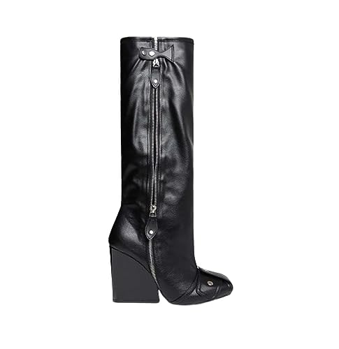 LEMONADE Women Wedge Boots Knee High Fashion Pull On Boots