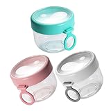 Tasses à dessert avec couvercles et cuillères : fabriquées en matériau pc, légères et résistantes à l'usure, avec un bon effet d'étanchéité, pratiques à utiliser, récipient pour flocons d'avoine pendant la nuit