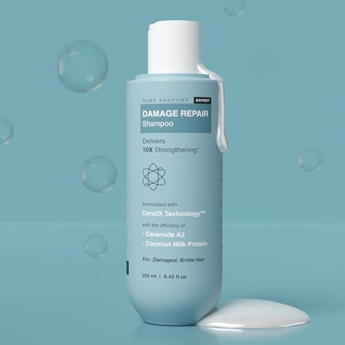 Bare Anatomy Damage Repair Hair Shampoo | Provides 10x Strengthening Powered By Ceramide A2 & Coconut Milk Protein | For Damaged, Dry & Frizzy Hair | Sulphate & Paraben Free | For Women & Men | 250ml - Image 4