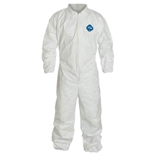 Dupont TY125SWH4X002500 Coveralls, 4X-Large, White (Pack of 25)