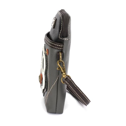 Image of CHALA Dog Collection Cell Phone Crossbody Purse-Women PU Leather /Canvas Multicolor Handbag with Adjustable Strap