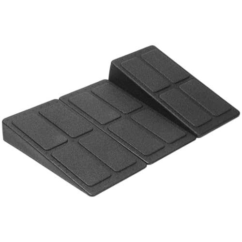Holibanna Planche Inclinée pour Mollets Lot de 3, Tapis de Yoga et Fitness Noir, Cale de Squat Portable Pratique, Équipement Gym Multifonction pour Entraînement et Rééducation en Intérieur