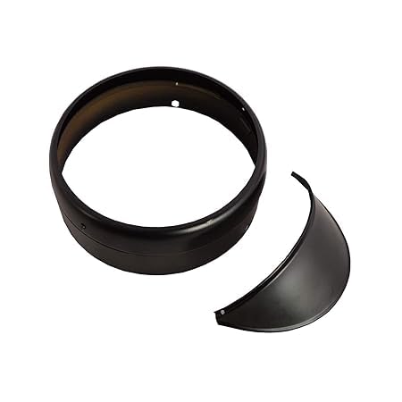Metal Headlight Ring and Cap Set, Black, For RE Classic, Electra, Standard 350/500 cc - Image 5 thumbnail