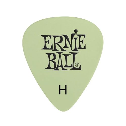 Ernie Ball Super Glow - Púas para guitarra, celulosa, gruesas, bolsa de 12