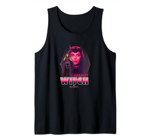 Scarlet Witch débardeur top Marvel WandaVision imprimé graphique haut vintage sans manches