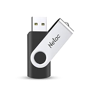 Netac 64GB USB 2.0 Flash Drive, Swivel Design Memory Sticks, Pen Drive, Usb Sticks for Data Storage, Zip Drive and jump Drive with LED Light