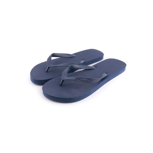 R-ISLAND Flip-Flop Hombre,Chanclas de hombre,Zapatillas de dedo,Impermeable,Perfectamente para playa,piscina,casa exterior y interior. (Azul Oscuro, 43)