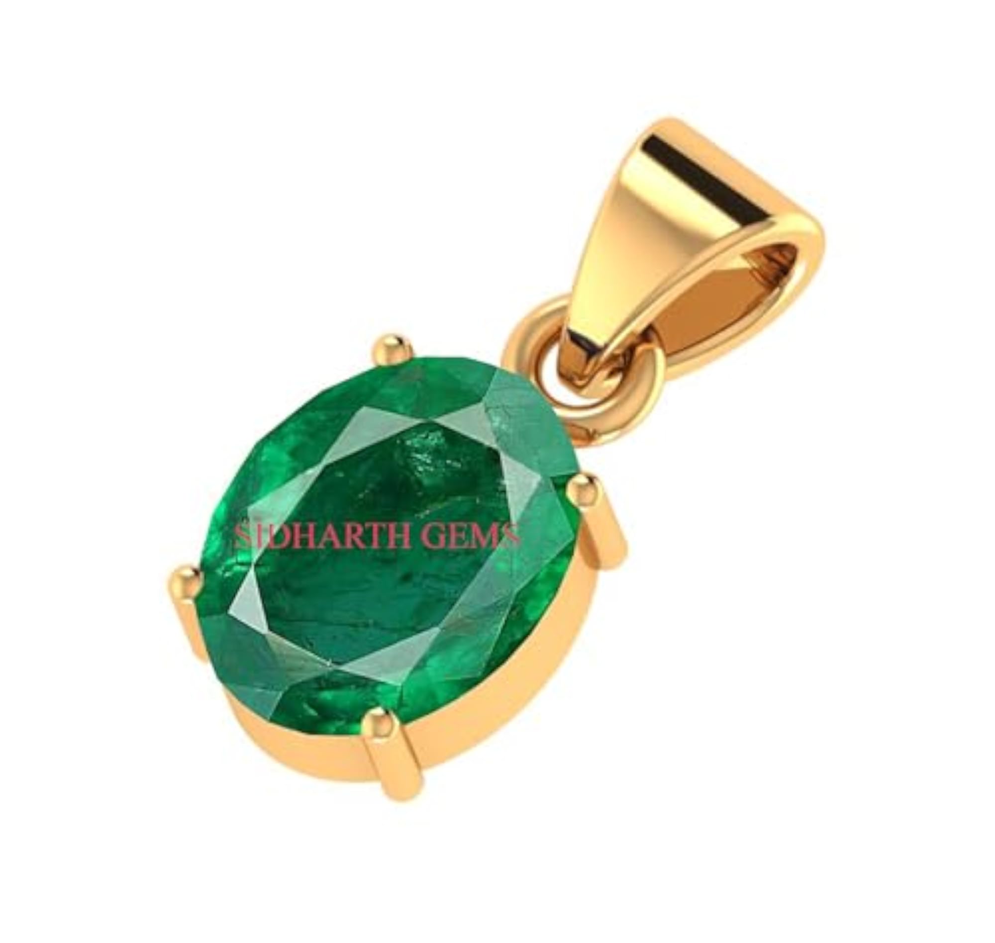 Women's 9.25 Ratti Certified Natural Emerald Gold Plated Pendant Locket
