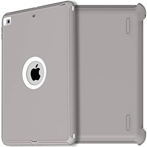 AICase iPad 9th/8th/iPad 7th Gen Case,iPad 10.2 2019/2020/2021 Case,Heavy Duty Shockproof Triple Layer Defense for New Apple iPad 7th/8th/9th Generation 10.2-inch 2019/2020 2021 Release(Gray) Cover