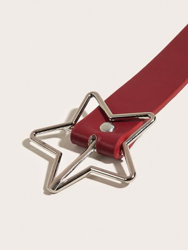 Verdusa Women's Double Grommet PU Leather Belt Punk Buckle Waist Belts4