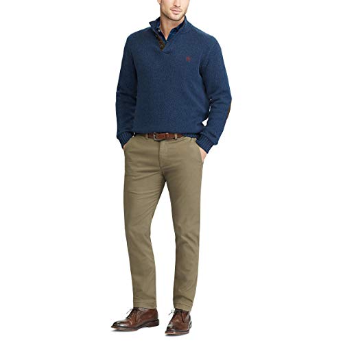 Chaps Men's Kent Button Mockneck Sweater (Navy Twist, Small)3